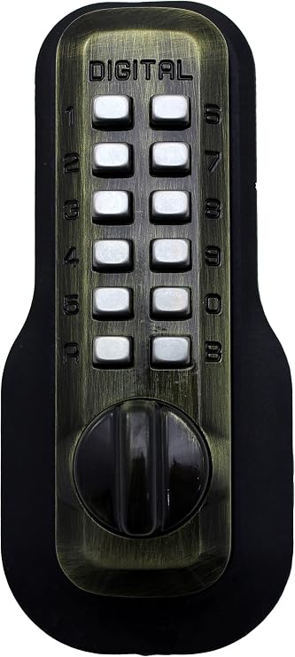 Digital Door Lock M210 Mechanical Keyless Deadbolt, Antique Brass