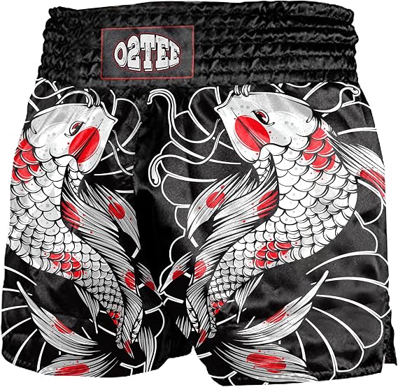O2TEE Muay Thai Shorts Boxing Shorts MMA Kickboxing Traditional Styles Nation Shorts