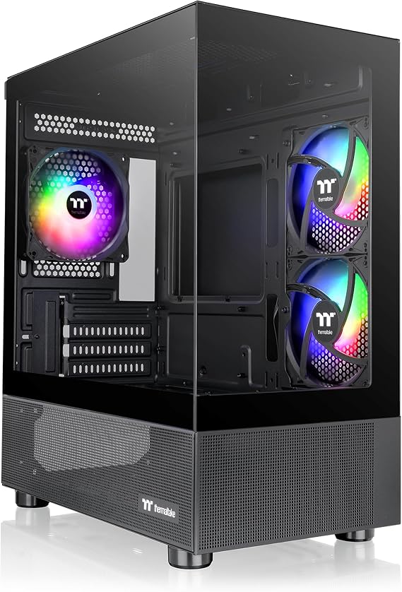 Thermaltake View 170 TG ARGB Black Micro-ATX Case; 3x120mm ARGB Fans Included; Supports Up to 280mm Radiator; Front & Side Dual Tempered Glass Panel; CA-1Z4-00M1WN-00;