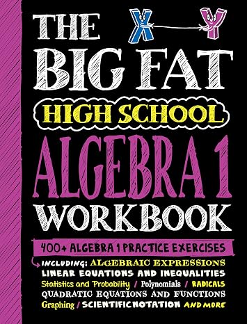 The Big Fat High School Algebra 1 Workbook: 400+ Algebra 1 Practice Exercises (Big Fat Notebook)