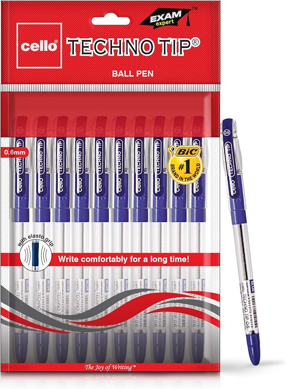 Cello Technotip Ball Pen Set - Pack of 10 (Blue)