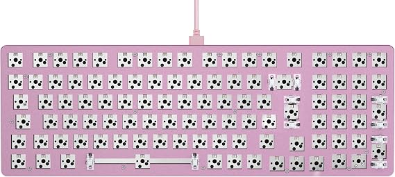 Glorious Gaming GMMK 2 Full Size (96%) Barebones (Frame Only) – Mechanisches Gaming-Tastaturgrundgerüst Fullsize (96%) Aluminium individuell anpassbar RGB International / ISO Layout - Rosa