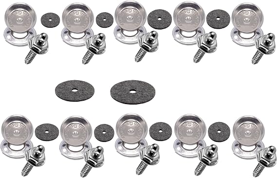 LoXX 10 x Guitar Strap Lock System for Guitar or Bass - Nickel Plated