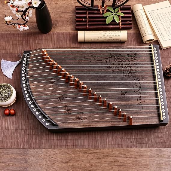 21 String Mini Guzheng Finger Trainer Portable Travel Size