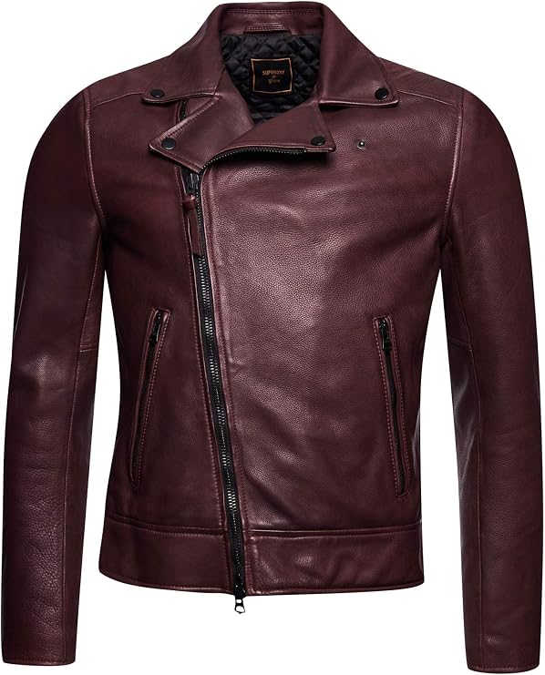 Superdry Men's Leather Biker Jacket