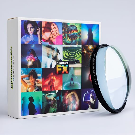Prism Lens FX Ghost FX Filter | Version 01 | 82mm Circular Threaded | Creates Half-Frame Motion Blur/Ghost Effect | Rotatable to Accentuate Key Elements in Your Image!