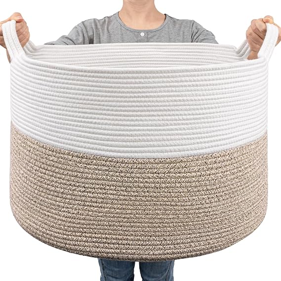 Goodpick Large Woven Basket for Blankets Fit Nursery & Living Room, 85L
