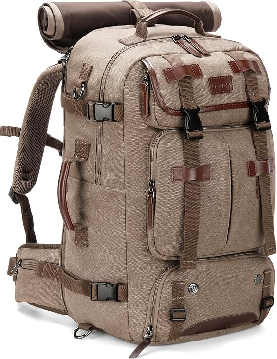 Gonex 40L Convertible Laptop Backpack, Airline Approved, Coffee Brown