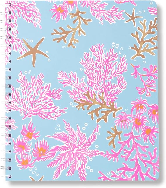 Lilly Pulitzer Large Notebook, Royal Coral
