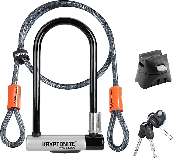 Kryptonite KryptoLok Standard Bike Lock + Kryptoflex 2017 Cable