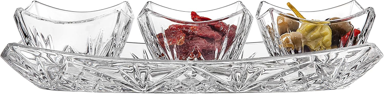 Godinger Dublin Square 4 Piece Tray Set