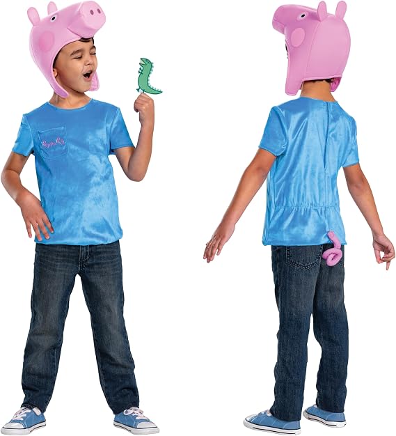 George Pig Costume for Boys, Official Nick Jr Character Top and Hat