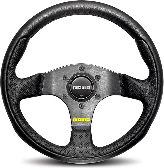 MOMO TEA28BK0B Team 280 mm Leather Steering Wheel