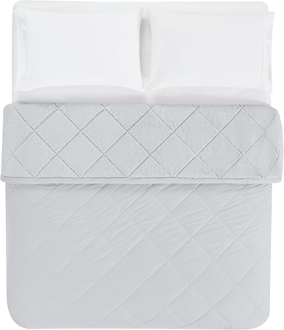 DOWNLITE Cloud TopTM Primaloft Plush Blankets & Throws (Silver Moon, Queen 90 x 90)