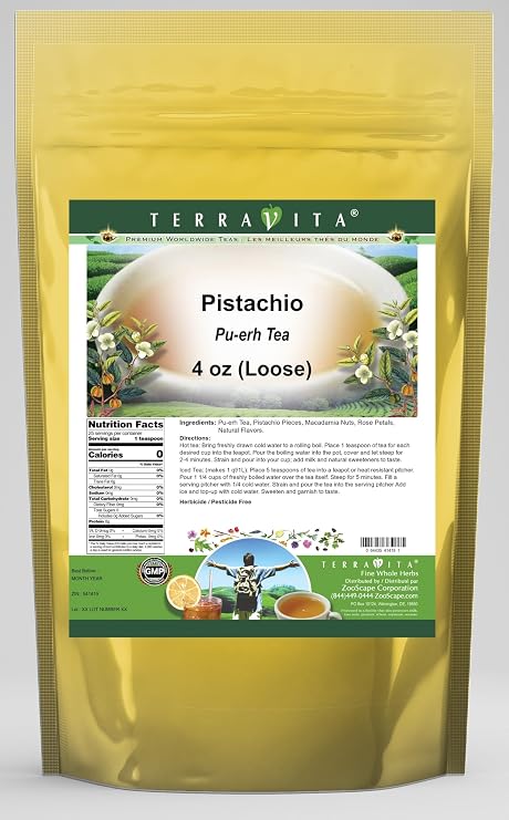 Pistachio Pu-erh Tea (Loose) (4 oz, ZIN: 541419)