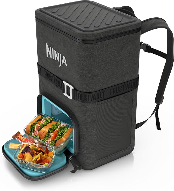 Ninja FrostVaultTM Go XL Soft Backpack Cooler, Dry Storage, Charcoal Grey