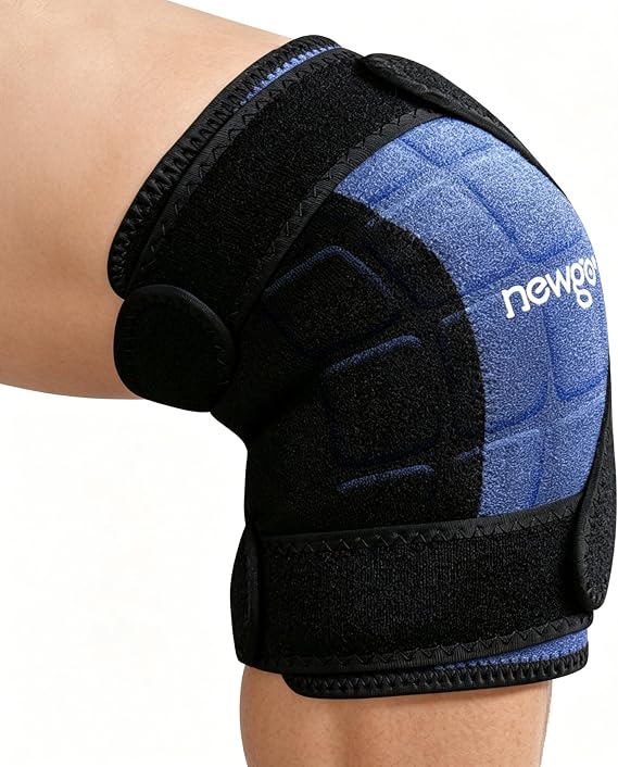 NEWGO 360 Knee Ice Wrap, 60-Min Cold Therapy with Ice Grid