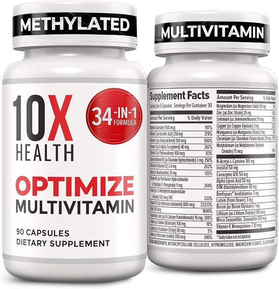 10X Health Methylated Multivitamin - 90 Capsules