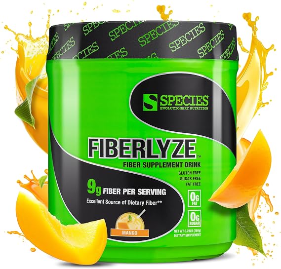 Species Nutrition Fiberlyze Fiber Supplement Drink, Mango, 30 Servings