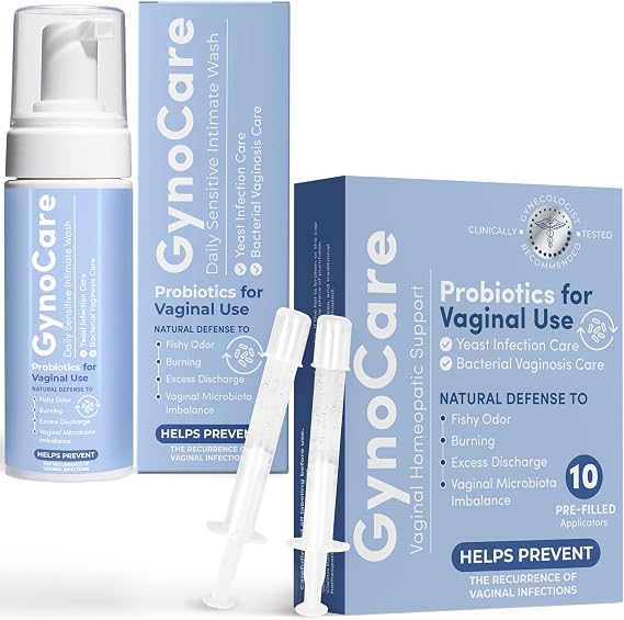 Vaginal Probiotic Gel | Yeast Infection & BV Treatment for Women | for Vaginal Odor Elimination & Vaginal Health + Feminine Wash for Women - Probiotic for Women - Daily Vaginal Probiotics Cleanser