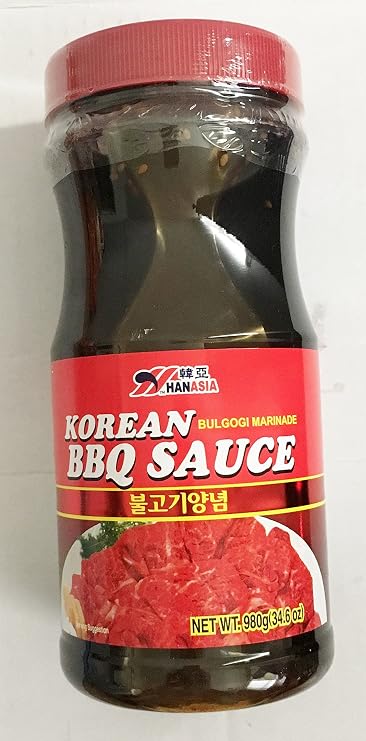 34.6oz Han Asia Traditional Korean BBQ Sauce Bulgogi Marinade (One Bottle)