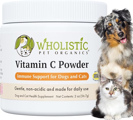 Vitamin C for Dogs and Cats, 2 oz, 57 Scoops, Cat & Dog Allergy Relief | Itchy Skin Relief for Dogs and Cats - Seasonal Allergy & Immune Support Supplement for Pets - 1000 mg Calcium Ascorbate