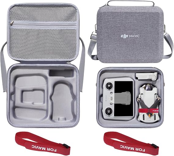 LINGHUANG Mini 3 Pro Drone Hard Carrying Case, Original Storage Case with Propeller Holder Strap Kit for DJI Mini 3 Pro, Mini3 Drone and 2 Batteries | Storage Case with Propeller Holder for DJI Mini 3 Pro / Mini 3 Drone and RC Controller & 2 Batteries