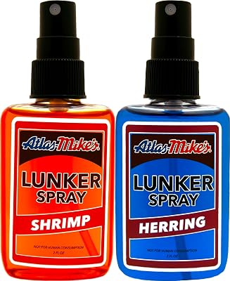 Atlas Mikes Lunker Spray 2oz, 2-Pack - Herring & Shrimp Fishing Bait Attractant - Boost Your Fishing Success | Ideal for Freshwater & Saltwater Anglers