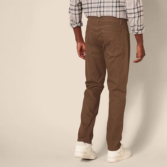 Amazon Essentials Men's Athletic-Fit Pants, 5-Pocket Stretch Twill Work, Big & Tall