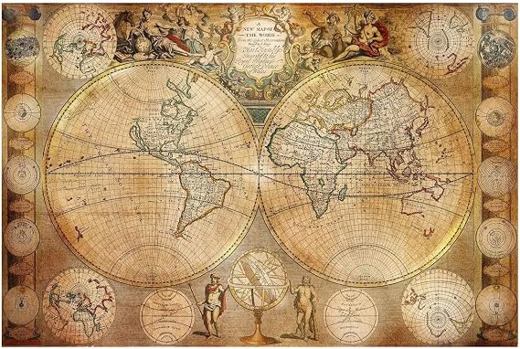 iCanvas Antique Map #5 Gallery-Wrapped Canvas Giclee by 5by5collective