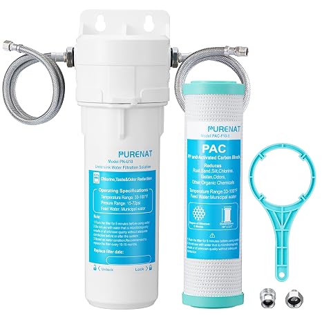 Under Sink Water Filter System - with 10" Universal Filter for Sink Faucet