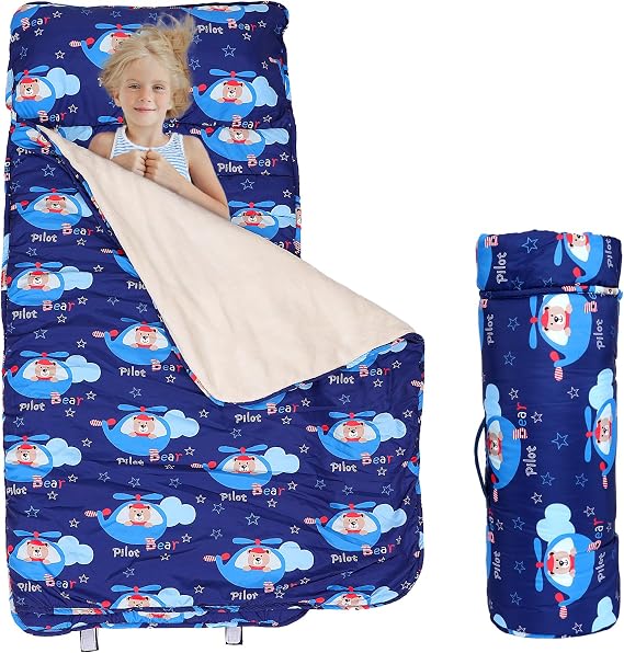 Toddler Nap Mats for Daycare, Kids Sleeping Bag, Slumber Bags for Preschool