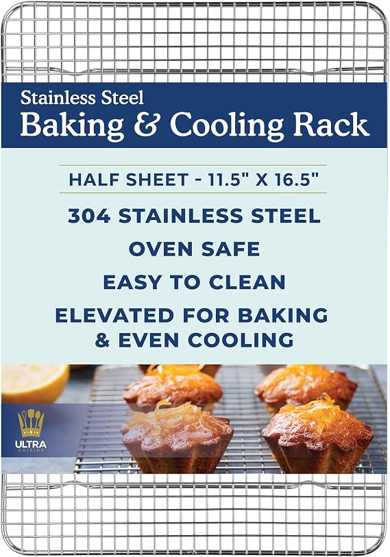 Ultra Cuisine Durable Cooling Rack for Cooking and Baking - 11.5" x 16.5"