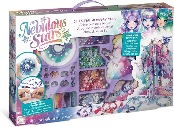 Nebulous Stars - Jewellery tree kit, with material for bracelets, children's jewellery