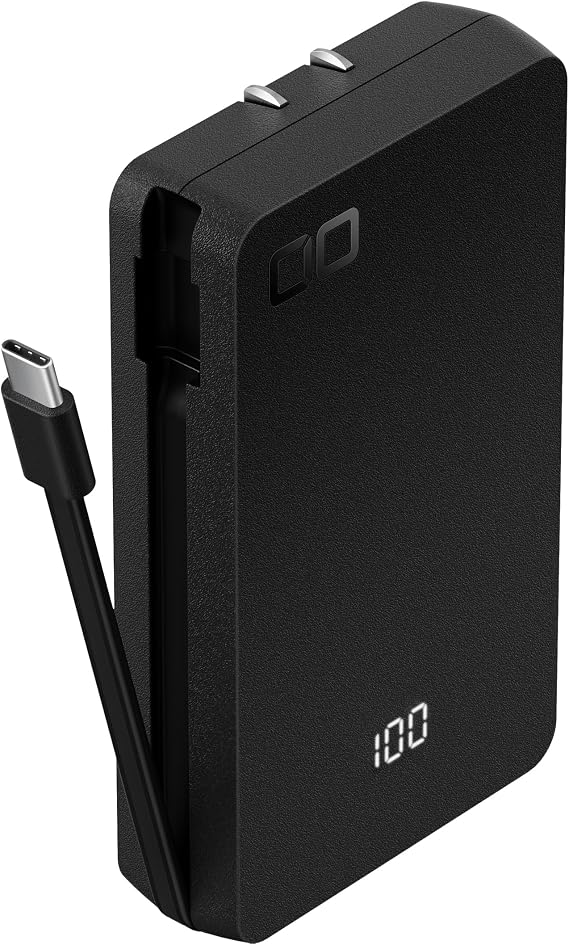 CIO SMARTCOBY Ex03 SLIM PLUG & CABLE | ACプラグ内蔵, USB-Cケーブル内蔵, MacBook対応, ノートPC対応, これ一台で3役