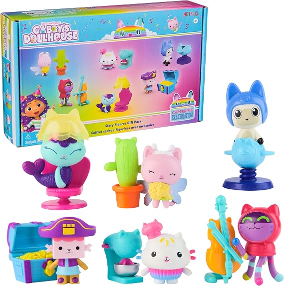 Gabby's Dollhouse, 12-Piece Story Figures Gift Pack with Accessories