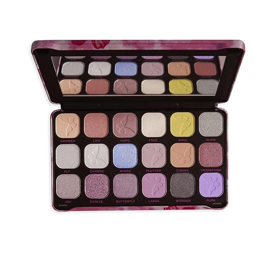 Makeup Revolution Butterfly Forever Flawless Shadow Palette, Eyeshadow Palette,Create Long-Lasting Eye Makeup Looks, Vegan & Cruelty-Free, 20g