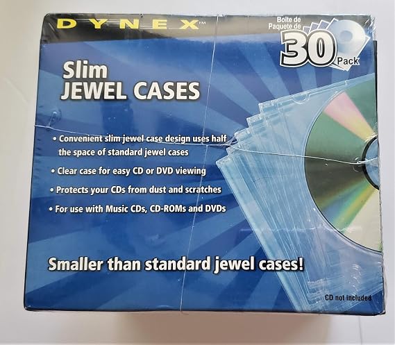 30pk slim clear CD cases