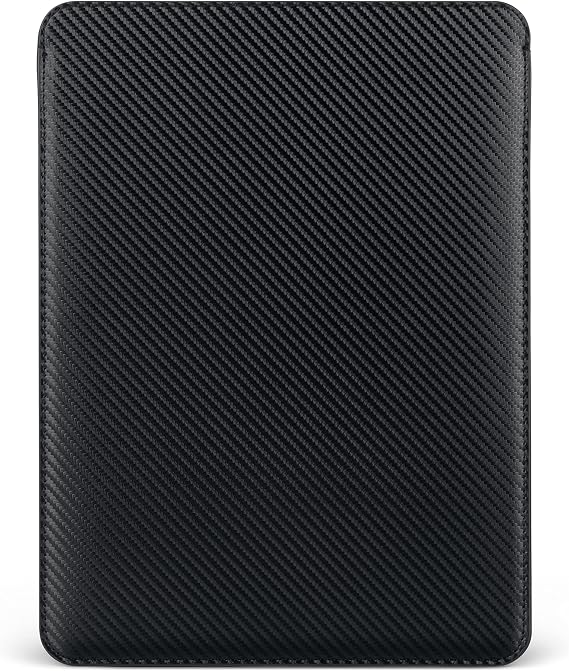 Comfyable Slim Laptop Sleeve 16 Inch Compatible for MacBook Pro 16-Inch M2 Pro/Max 2023 & M1, Faux Leather Protective 16-in Mac Cove Case, Carbon Fiber Pattern, Black