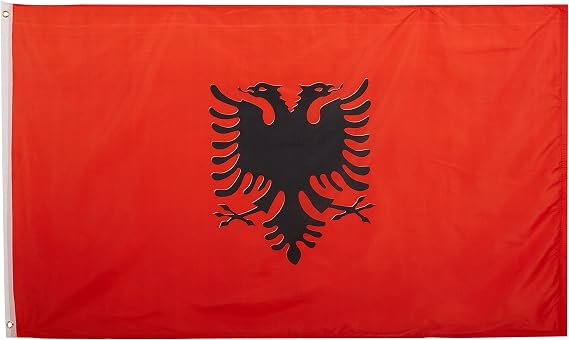 US Flag Store Albania 3ft x 5ft Printed Polyester Flag