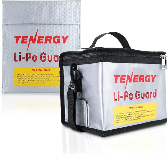 Tenergy Large Volume Lipo Bag 8.5x6.5X 5.7inches and Lipo Bag 7x9inches for Charging and Storage
