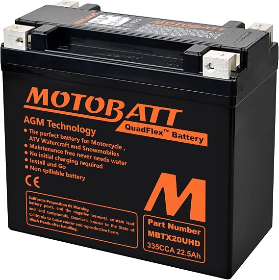 Motobatt, Motorcycle Battery, mbtx20uhd