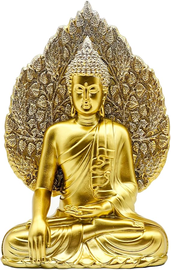 Gold Buddha Statue Indoor for Zen Home Decor