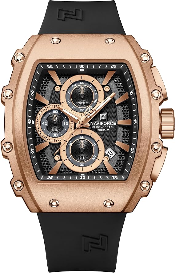 NAVIFORCE Men Quartz Watch Auto Date Week Analog Wrist Watches Business Dress Watch for Men Stylish and Durable