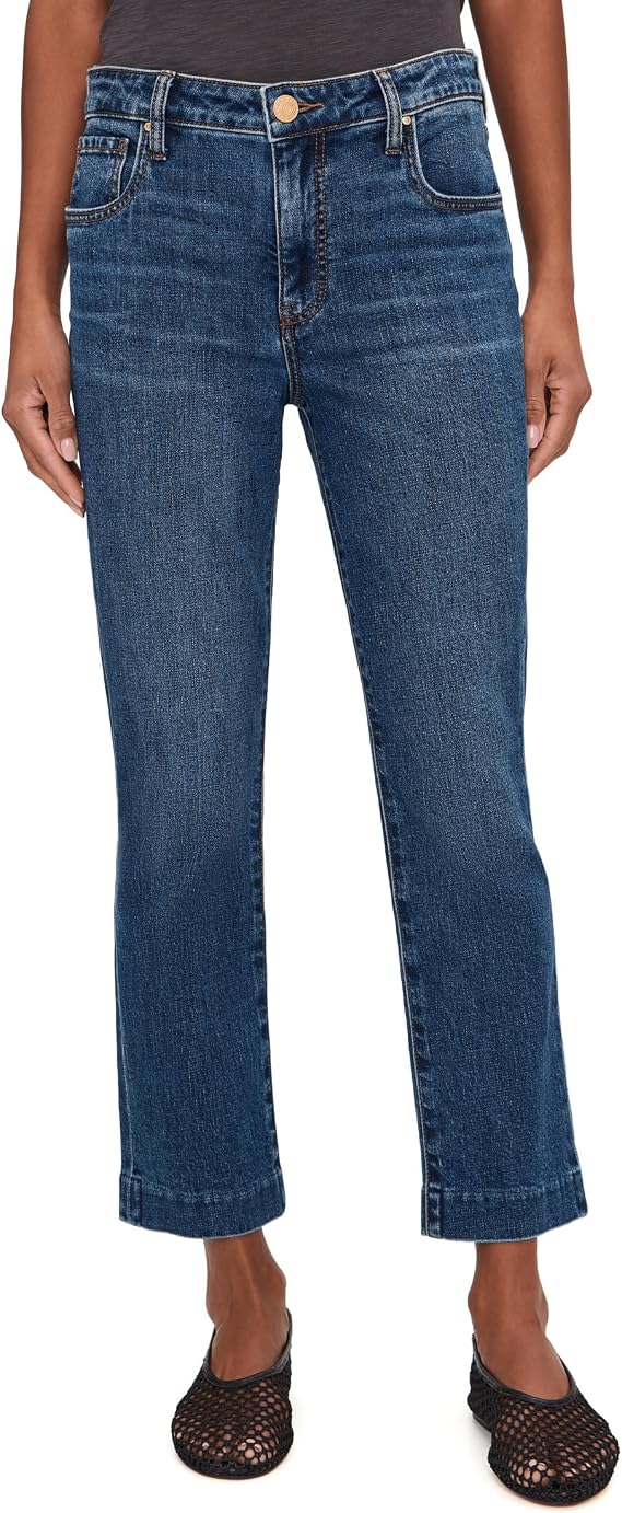 KUT from the Kloth Reese High-Rise Fab Ab Ankle Straight Blind Hem