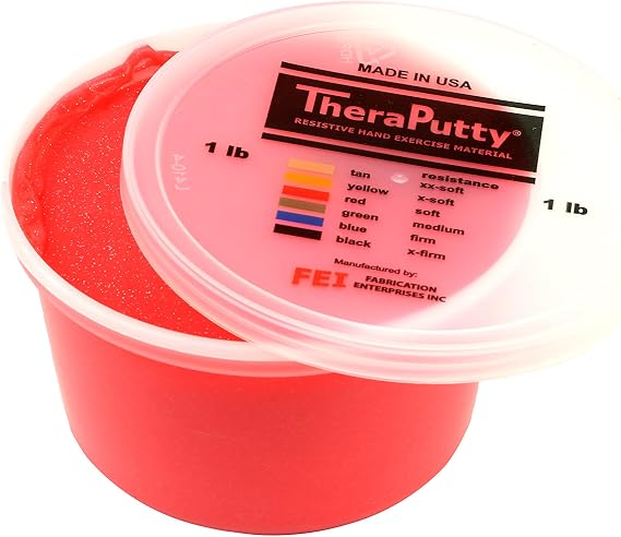 CanDo Sparkle Theraputty - 1 lb - Red - Soft