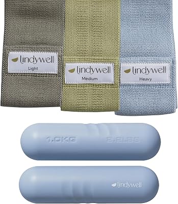 Lindywell Weights Sky Blue and Resistance Bands Bundle