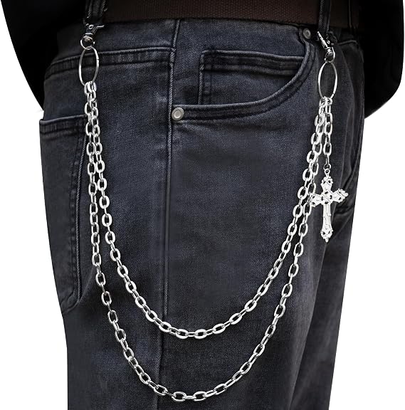 Wallet Chain - Pants Chain, Jeans Chain for Men Women, Pocket Punk Trousers Belt Chains for Biker Heavy