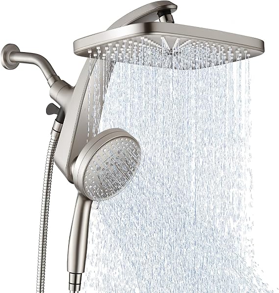 Rain Shower Head with Handheld Showerhead, Nickel 1.8GPM 460311