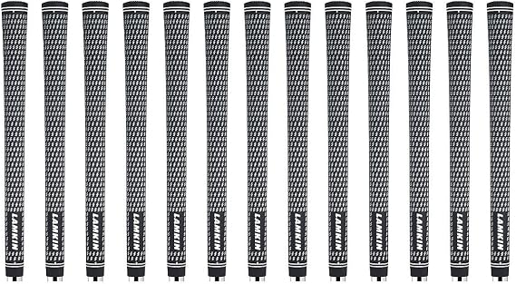 Lamkin Crossline Undersize Golf Grips, 13 Piece Golf Grip Bundle, Black/White, 580 Round